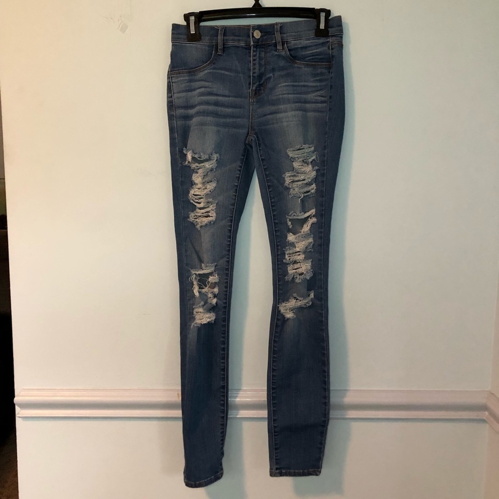 PacSun Ripped Denim Jeggings Size 25